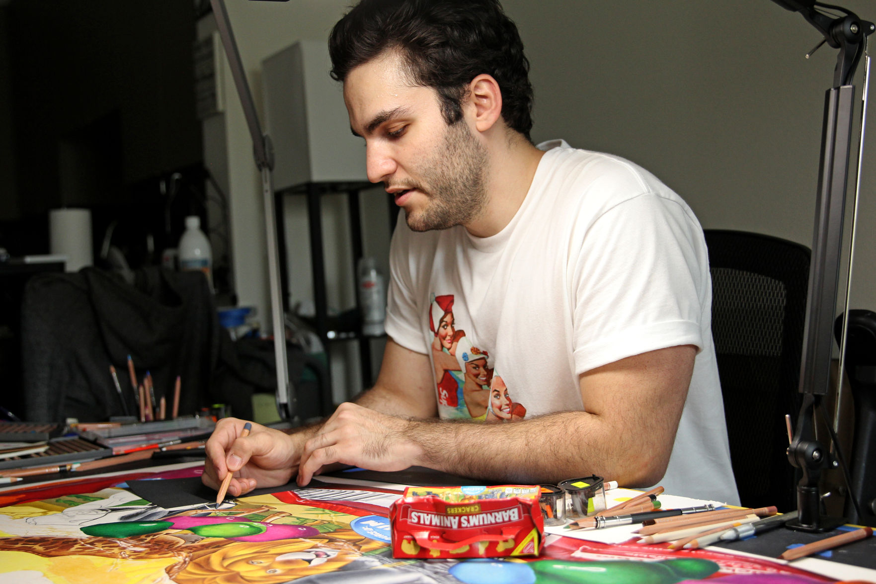 Student shares a piece of himself through color